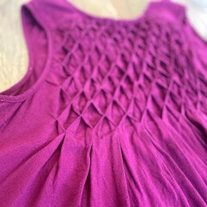 Ella Moss Bordeaux Sleeveless Top with Tassels